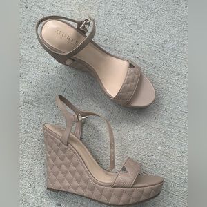 Guess open toe sandals wedges